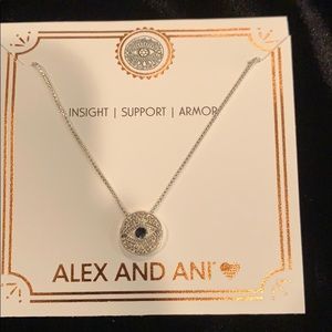 Alex and Ani Evil Eye Sterling Silver Necklace